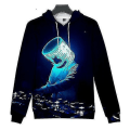 Miniatyrbild 2 av 2: Kids Marshmello Neon Dj 3d-tryckta Hoodies Sweatshirt Coat Pullover Black 120cm (5-6Years)