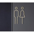 Miniatyrbild 1 av 4: Man Kvinna Metallvägg Skyltskylt Toalett Dörrplatta Tvättrumsetikett Wc Signage Board - Plaketter &amp; Tecken null none