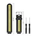 Miniatyrbild 4 av 5: För Garmin Forerunner 235 / 230 / 620 / 630 / 220 / 735 / 735xt Silikon watch Quick Release Watch Ersättningsdel Universal 22m Black   Yellow
