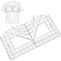 Miniatyrbild 1 av 5: Linjal för t-shirtjusteringsverktyg, linjal för skärande kläder, trycklinjal, skärlinjal för ritning. PVC material