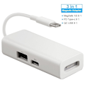 Miniatyrbild 5 av 5: Usb-c Magsafe Adapter 3 i 1 Typ-c till Magsafe 1/2 Converter Adapter för bärbara datorer Bärbara datorer Smartphones White
