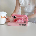 Miniatyrbild 4 av 4: 3d Butterfly Cute Cartoon Bracket Rosa Barbie Mjukt Case För Iphone 15 Pro Max/15 Pro/15 Plus/15 Julklapp till Kvinnor Flickor Pink White iPhone 15 Pro
