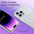 Miniatyrbild 3 av 3: Magsafe- case kompatibelt med Iphone 15 Pro Max, skalmönster Soft Tpu Stötsäkert cover för kvinnor tjej White For iPhone 15 Pro Max