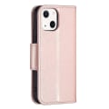 Miniatyrbild 3 av 5: Imprint Butterfly Magnetisk stängning Läderställ Plånbok Case Fodral med rem för Iphone 13 Mini 5,4 tum - lila Gold