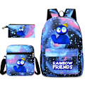 Miniatyrbild 1 av 5: Rainbow Friends ryggsäck för pojkar och flickor Starry Blueprint 2 The single shoulder bag