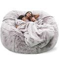 Miniatyrbild 1 av 5: Lazy Sofa Bean Bag konstgjord päls Bean Bag (endast bönor) snow coffee 135 x 65cm
