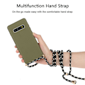 Miniatyrbild 3 av 4: Wheat Straw Material + Tpu Case med snodd för Samsung Galaxy S10 Plus Army Green For Samsung Galaxy S10 Plus