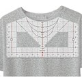 Miniatyrbild 5 av 5: Linjal för t-shirtjusteringsverktyg, linjal för skärande kläder, trycklinjal, skärlinjal för ritning. PVC material