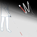 Miniatyrbild 3 av 5: Fällkäpp av aluminium 4-sekunders fällkäpp med rullspets för blind käpp red  white none