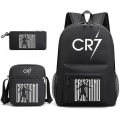 Miniatyrbild 1 av 5: Fashion Cr7 3st Sets Ryggsäck Mochila Nya Studenter Kapacitet Skolväskor Bokväska Resväska 7 Only Pencil Case