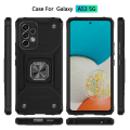 Miniatyrbild 9 av 9: Xhy Samsung Galaxy A53 5G Case med skärmskydd Magnetisk ringhållare Kickstand Militärklass helkropp Dubbellager Drop Protection Du black