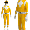 Miniatyrbild 2 av 2: Barn Pojkar Jumpsuits För Power Rangers Mighty Morphin Costume Fancy Dress Outfits Hög kvalitet Yellow one size