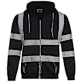 Miniatyrbild 2 av 3: Män Hi Viz Synlighet Säkerhet Arbetsrock Jacka Hoody Sweatshirt Toppar Ytterkläder Black M