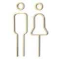 Miniatyrbild 2 av 4: Man Kvinna Metallvägg Skyltskylt Toalett Dörrplatta Tvättrumsetikett Wc Signage Board - Plaketter &amp; Tecken null none
