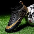 Miniatyrbild 3 av 5: KIDENG Fotbollsskor för män Fotbollsskor med hög ankel för vuxna Grästräning Sport Skor Sneakers Yj32751G Black 42
