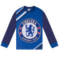 Miniatyrbild 2 av 5: Chelsea FC Boys Pyjamas Long Sublimation Kids OFFICIELL Fotbollspresent Royal Blue 9-10 Years