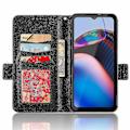Miniatyrbild 2 av 5: För Motorola Defy 2 5g / Cat S75 5g Pu läder case Litchi Texture Flip Stand Cover Vit Black
