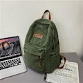 Miniatyrbild 1 av 4: Ny ryggsäck för högskolestudenter för par stil Ins Cool flicka Pojke Canvas Grön Laptop Mode Kvinnlig Ryggsäck Man Reseryggsäck Green