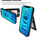 Miniatyrbild 3 av 5: Flip Premium Läder Magnetlås Heavy Duty Case För Iphone 15 Pro Max/15 Ultra Med Kickstand blue