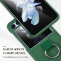 Miniatyrbild 3 av 4: Stötsäkert smalt skyddande TPU- phone case för Samsung Galaxy Z Flip 5 med ringfingerögla Black