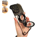 Miniatyrbild 1 av 5: Magnetisk ramlöst case för Iphone 15 Pro Max/iphone 15 Pro med osynligt ringställ Black iPhone 15 Pro
