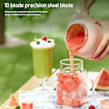 Miniatyrbild 4 av 5: Bärbar juicekopp för dubbla användningsområden med två lock USB laddningsmixer blender för utomhusbruk Green
