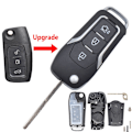 Miniatyrbild 1 av 4: Intelligent fjärrkontrollnyckelskal för Ford Focus, För C-max, Mondeo, Fiesta, Galaxy, Eco Sport-modeller, 3 utbytbara knappar, för bil, Hu null none