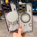 Miniatyrbild 3 av 5: Magsafe Clear Case kompatibelt med Iphone 15 Pro Max, mjuk TPU-plätering Stötsäkert cover med linsskyddsstativ Black For iPhone 15 Pro Max
