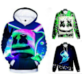 Miniatyrbild 1 av 2: Barn Flickor Pojkar Marshmello Neon Dj 3d printed Luvtröjor Sweatshirt Coat Pullover