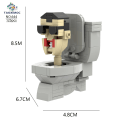 Miniatyrbild 1 av 2: Monitor vs Toilet Man's Building Block Toy Model Handgjord Sunglasses Toilet Man