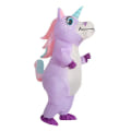 Miniatyrbild 5 av 5: Lila Unicorn Uppblåsbar Dräkt Vuxen Barn Regnbåge Halloween Kostymer För Kvinnor Män Vuxen Carnival Mascot Jul Cosplay Purple Adult 150-190cm