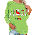 Miniatyrbild 1 av 2: Kvinnor Jul The Grinch Print Långärmad Sweatshirt Xmas Pullover Tunika Toppar C M