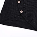 Miniatyrbild 4 av 5: Vinter Lös Turtleneck Tröja Långärmad Knapp Casual Pullover För Kvinnor Black M