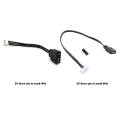Miniatyrbild 5 av 5: För Coolmoon Fan Controller Adapter Kabel 4pin/6pin Till 5V Argb 3pin Converter 4pin