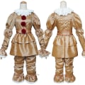 Miniatyrbild 4 av 4: Barn Halloween Cosplay Outfit Stephen King's Pennywise Boys Costume Clown XL Light grey