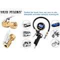 Miniatyrbild 5 av 7: XYWZV Heavy Duty Mässing Luftchuck med Clip Adapter, Open Flow Rak Däck Chuck Luftmunstycke, 1/4&#34; FNPT Tire Chuck för Tire Inflator Pre A-1Pack