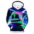 Miniatyrbild 2 av 2: Barn Marshmello Neon Dj 3d-tryckta Hoodies Sweatshirt Coat Pullover Blue 170cm(11-12Years)