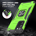 Miniatyrbild 8 av 8: Xhy Samsung Galaxy A03S Case med magnetisk ringhållare Kickstand Militärklass helkropp Dubbellagers fallskydd Robust Hållbar lossnar green