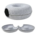 Miniatyrbild 4 av 5: 1 st Pet Tunnel Donut Cat Bed (mörkgrå) null none