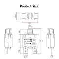 Miniatyrbild 3 av 5: Kuoyuh 88 Series 3a 5a 8a 10a 12a 15a 20a 25a 30a Överbelastningsskydd Switch Motor Miniatyrbrytare med vattentät cap 10a none