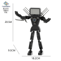 Miniatyrbild 1 av 2: Monitor vs Toilet Man's Building Block Toy Model Handgjord Titan TV Man