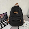 Miniatyrbild 1 av 4: Ny ryggsäck för högskolestudenter för par stil Ins Cool flicka Pojke Canvas Grön Laptop Mode Kvinnlig Ryggsäck Man Reseryggsäck Black