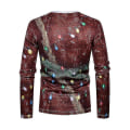 Miniatyrbild 2 av 3: Män Jul Roligt print ful T-shirt Xmas Party Casual Nyhet Långärmade toppar CT479 S
