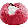 Miniatyrbild 1 av 4: Lazy Sofa Bean Bag Bean Bag Cover Stol Kudde Red 150*75CM