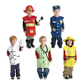 Miniatyrbild 3 av 4: Halloween-kostym barnrollspel kostym brandman kostym lek hus festivalföreställningskläder en-delad leverans Doctor's clothing