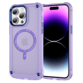 Miniatyrbild 1 av 5: Magsafe- case kompatibelt med Iphone 15 Pro Max, genomskinligt hårt Pc- cover Mjuk Tpu Bumper Matt Military Anti-dropp- cover Purple For iPhone 15 Pro Max