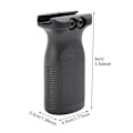Miniatyrbild 3 av 5: Bärbart Foregrip Ergonomic Rail Vertikalt grepp Passar för Picatinny Rail System Black