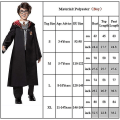 Miniatyrbild 4 av 4: 3-14 år Barn Tonåringar Pojkar Flickor Harry Potter Hermione Granger Gryffindor Cosplay Uniform Dräkter Outfit Set Presenter Boy 11-14 Years