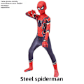 Miniatyrbild 1 av 4: Halloween cos kostym barn jumpsuit huvudbonad kläder miles vuxen man gwine Spider tight man kläder Steel Spider-Man 1 mesh 170