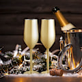 Miniatyrbild 3 av 4: 2 Set med Champagneglas i Rostfritt Stål, 200ml Guld null none